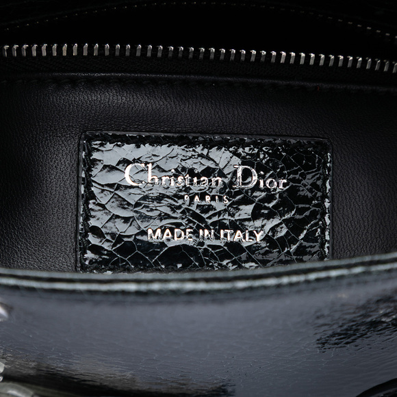 Pre-Loved Dior Mini Deerskin Ceramic Effect Jeweled Swan Lady Dior - Picture 5 of 7